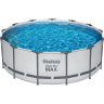Каркасный бассейн BESTWAY STEEL PRO MAX 5618W 396х122см, 12690л, фильтр-насос 3028л/ч, лестница, тент 5618W BW